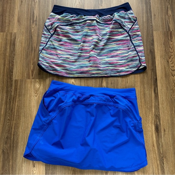 Lands End Swim Skirt Bottoms Bundle Women Plus 22W Built in Shorts Blue Colorful - Picture 4 of 15